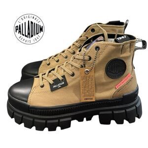 New Palladium Revolt Hi Tx Women's Olive Platform Sneaker Boots 9